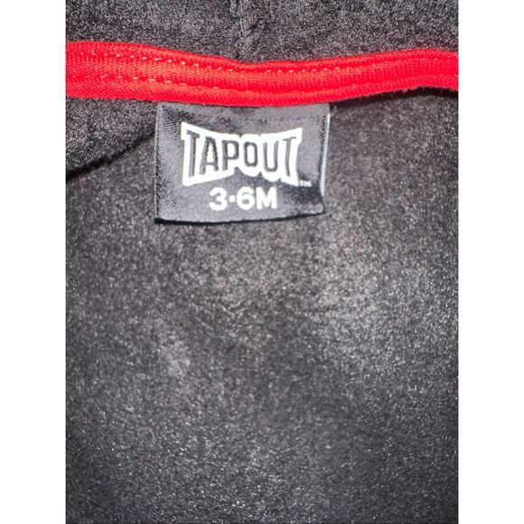 WWE Tapout Infant Zip Up Jacket Hoodie Size 3-6 months Black Wrestling - Picture 3 of 4